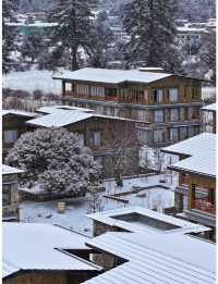 松贊巴松措林卡酒店雪景野奢酒店天花板