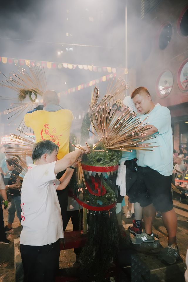 香港大坑舞火龍現場真的太震撼了！！