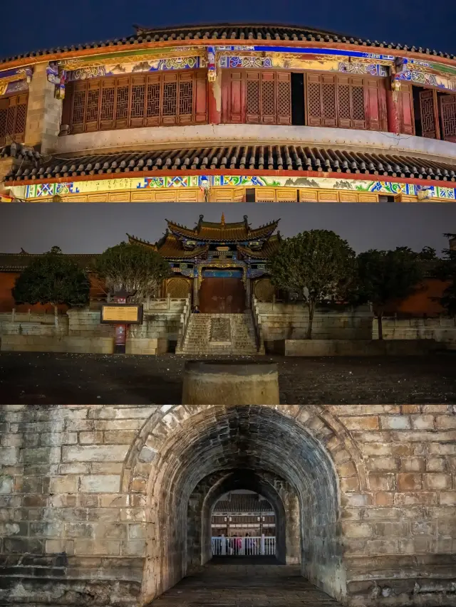 The night view of Guandu Ancient Town in Kunming is beautiful in both scenery and items