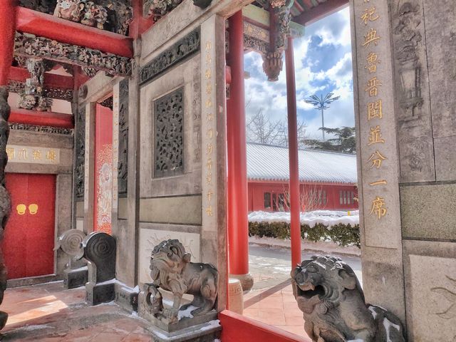 煙台天后行宮雪景