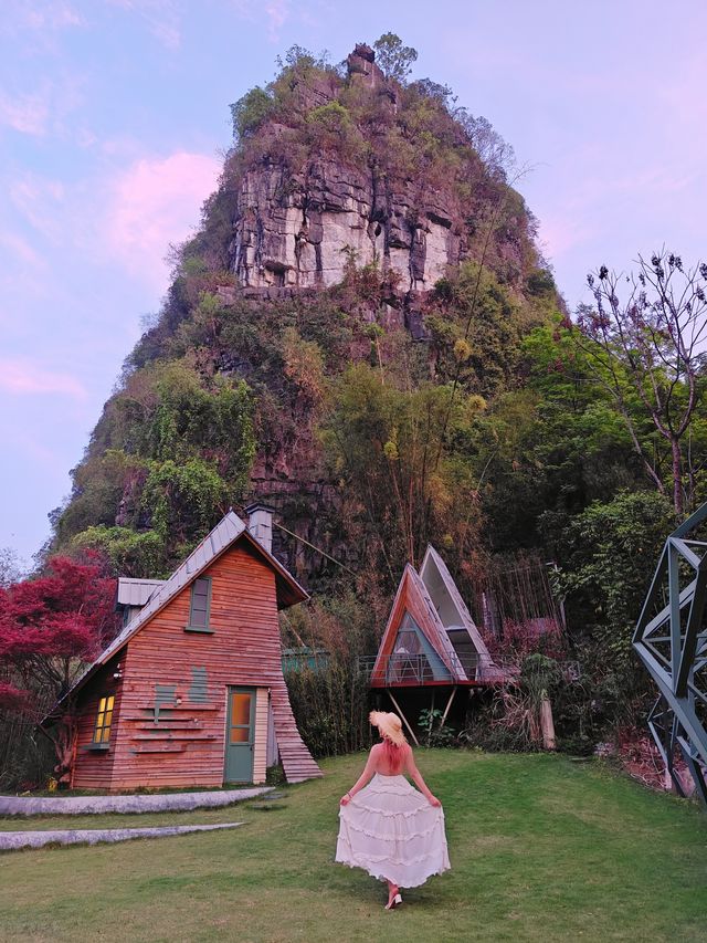 為了這個山景小屋，專門飛了一趟陽朔
