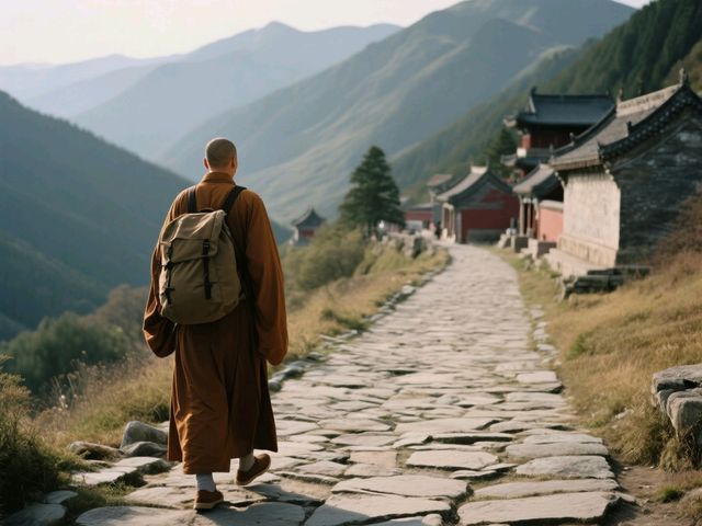 佛國秋色五台山，飛流直下的瀑布