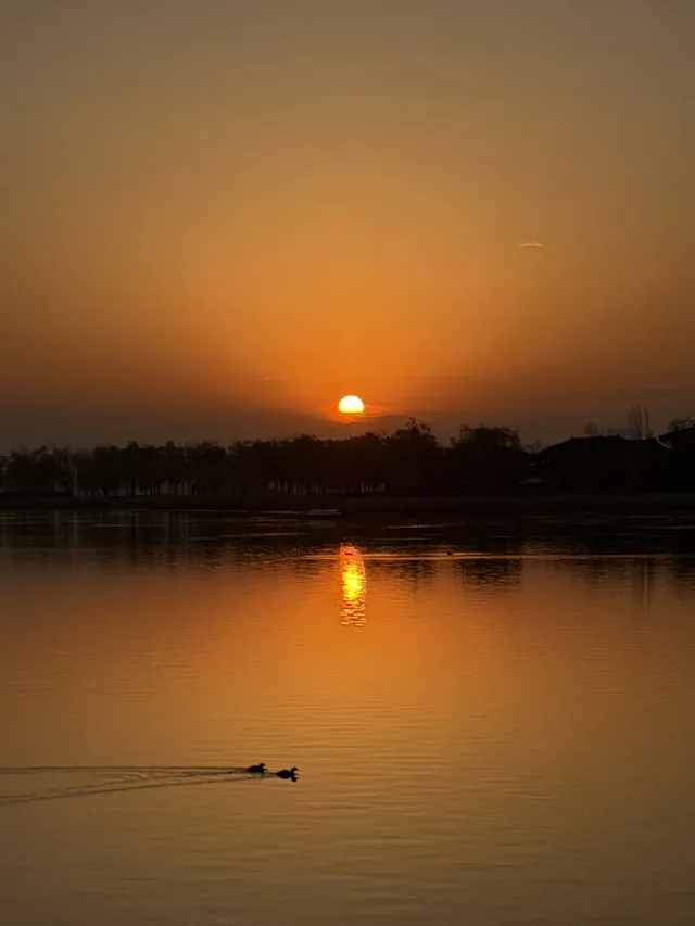凌晨的衝動,換來了昆明池的橘子海日出 凌晨的衝動,換來了昆明池的橘子海日出