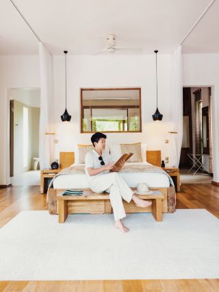 Staying in a beach villa in Zanzibar, a less-traveled island in Africa
