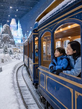 Shanghai 30℃ to -8℃ perfect spot for kids! No lines, pure fun!