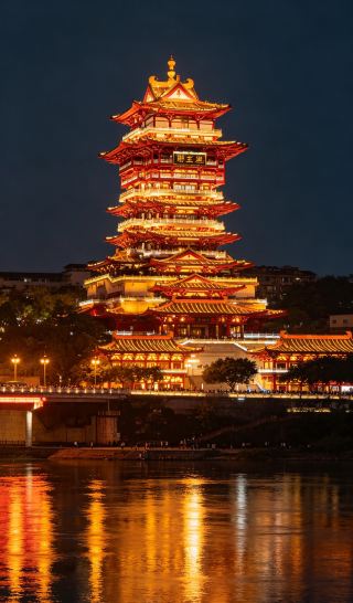 Yuewang Tower | Ascend the world's premier tower and take in the city lights of Mianyang