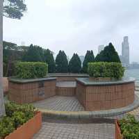 Victoria Harbour in a cloudy day 