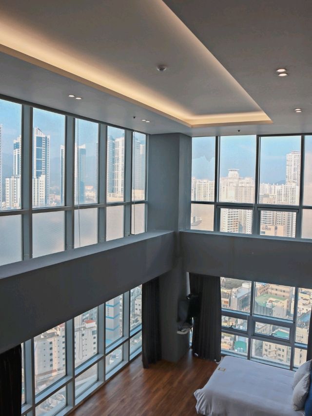 해운대 시티뷰를 파노라마로 볼 수 있는 씨클라우드호텔