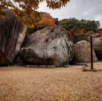 Beautiful Autumn View of Beopjusa Temple 