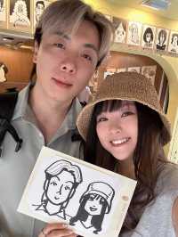 🇰🇷首爾遊記-明洞1分鐘卡通人像速畫