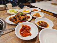 A nice dinner of local food at Taean, Bab Cho Restaurant