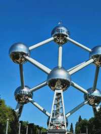 🔵⚪ Europe budget Trip;Discover the Atomium – Brussels' Futuristic Landmark! 🇧🇪