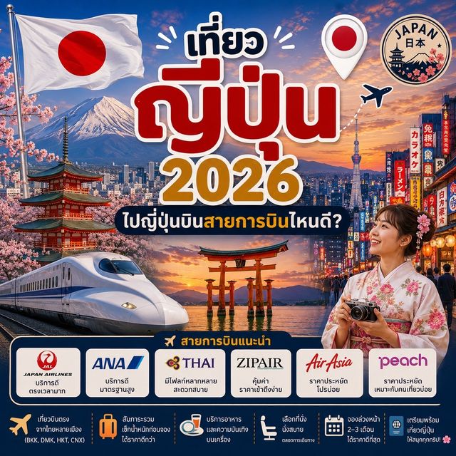 🇯🇵 ไปญี่ปุ่นบินสายการบินไหนดี? ✈️ 🇯🇵 ไปญี่ปุ่นบินสายการบินไหนดี? ✈️