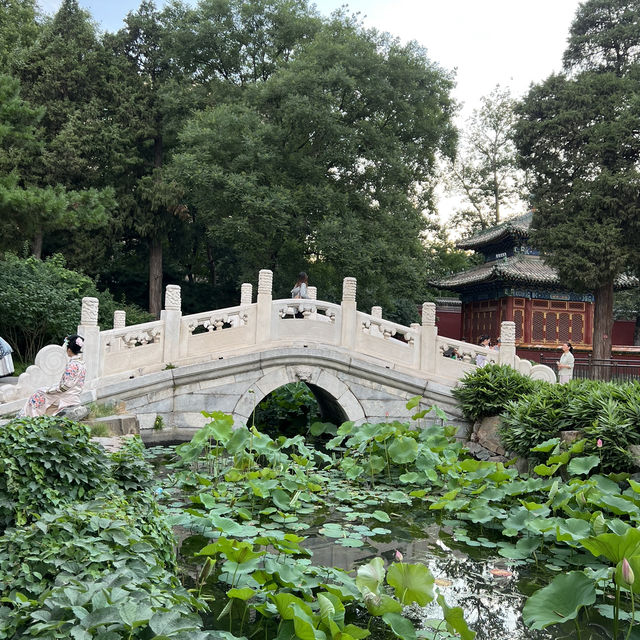 Stunning view of Beihai park in Beijing