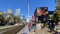 Walk along the Las Vegas Boulevard.