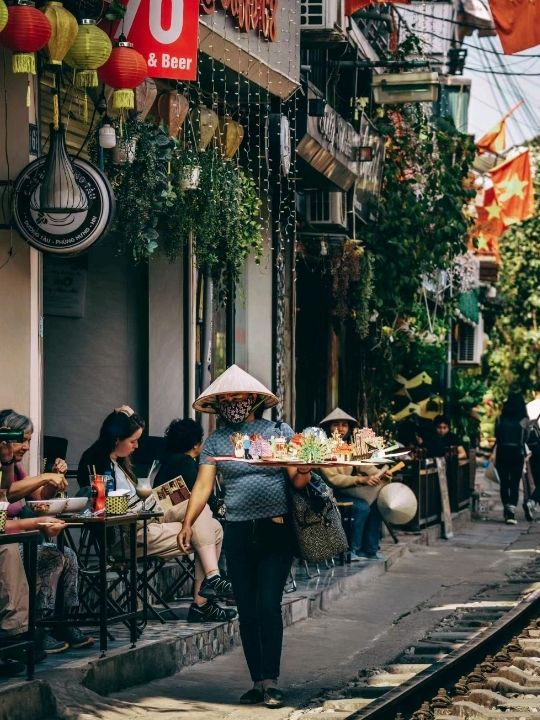 Thrilling Train Street in Vietnam🇻🇳