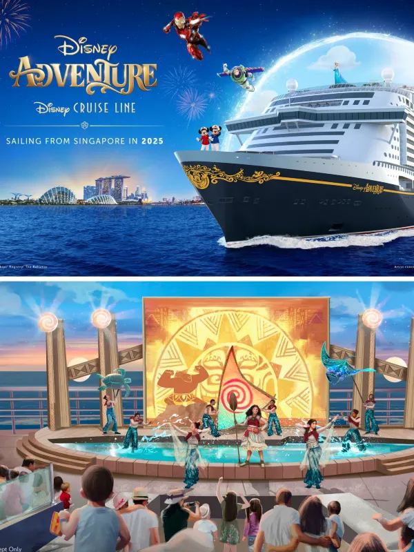 Petualangan Kapal Pesiar Disney Tiba di Asia, Pemberhentian Pertama: Singapura