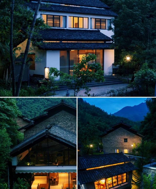 溪流穿院過！安吉夯土老屋改造歸隱田園民宿