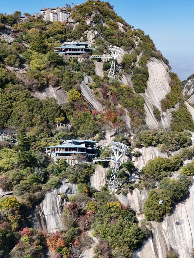 秋遊華山就選北峰線 索道直達的絕美秋景！