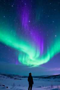 我在漠河看到了幻彩的極光！！