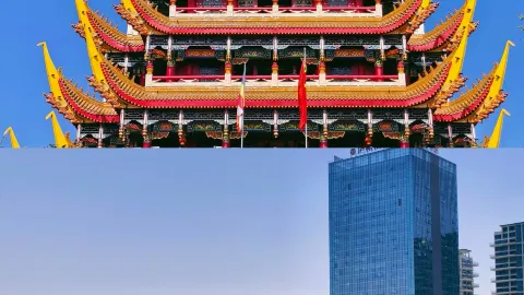 Kota kelahiran Guanyin, dengan Sungai Fu yang berkelok-kelok mengelilingi kota, adalah perpaduan antara ketenangan ala Zen dan kehidupan sehari-hari. — traveler post in Daying