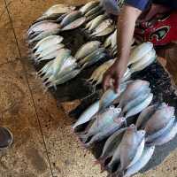 Street and the fish market of Zanzibar 