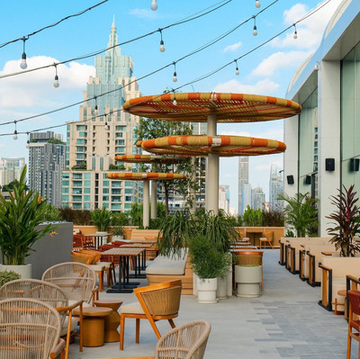 Terraza del Moxy Bangkok