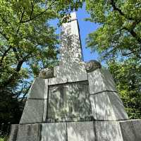 Nice statues around Takaoka Castle Park