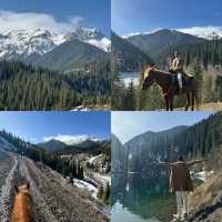 Mark this breathtaking Kaindy Lake at its best view ever
