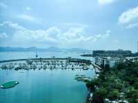 蛇口希爾頓南海酒店的豪華海景浴缸大房 