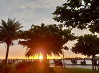 西子灣日落-夕陽西下，慢慢沉入海平線的夢幻景觀