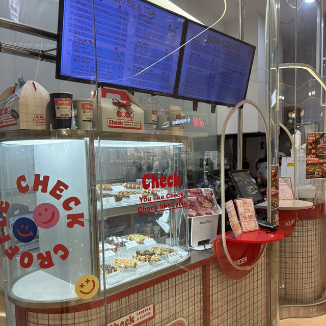 【韓国】ロッテワールドモール内のクロッフル専門店💗