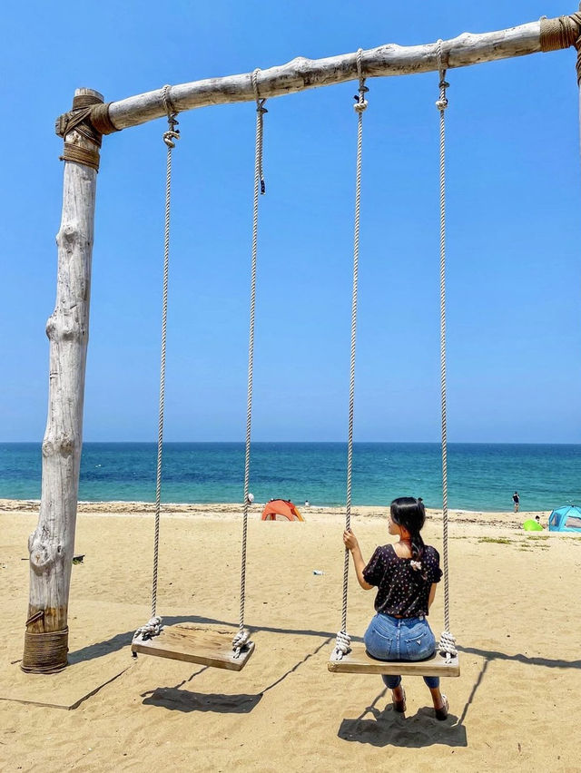 강릉바다 그네 포토존🩵