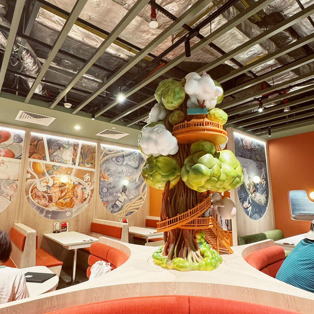Why is there a tree in the restaurant?
