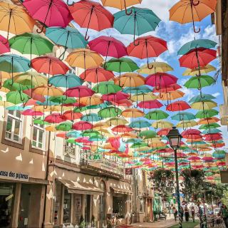 [Portugal] A colorful dream space! Umbrella Sky in Águeda 🎨☂️✨