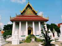 泰國曼谷市區湄南河畔著名皇家古跡寺廟:Wat Nang Ratchaworawihan，適合拍照📸打卡冥想