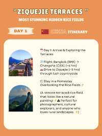 Ziquejie Terraces itinerary 