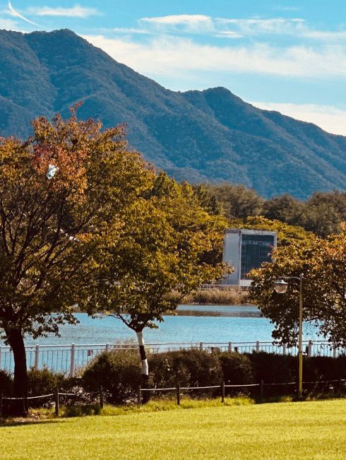 Misagyeongjeong in Bloom: Spring Colors by the Lakeside Promenade
