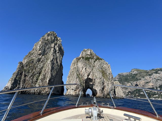 Romantic day boat ~ Capri “ I Faraglioni”