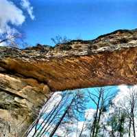 See the magnificent 30-foot wide natural sandstone rock bridge