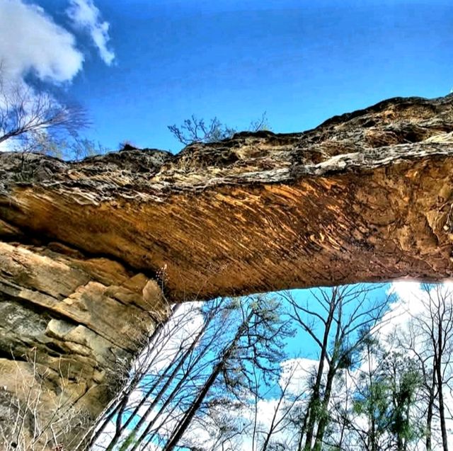 See the magnificent 30-foot wide natural sandstone rock bridge