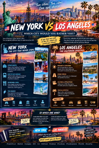 NEW YORK 🗽 VS LOS ANGELES 🌴 — WHICH CITY WOULD YOU RATHER VISIT? 