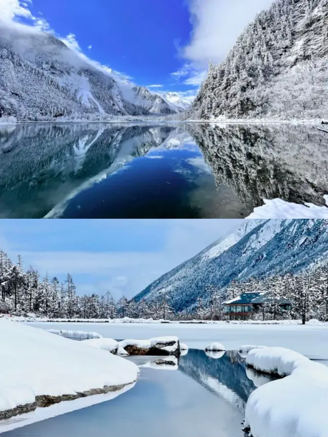 눈 덮인 산의 동화 같은 풍경, 비평골은 정말로 경악스러울 정도로 아름답습니다!