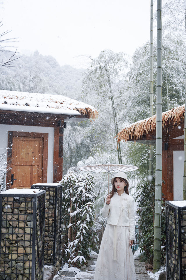 “雪是神的煙火”這裡不是北海道，是安吉！