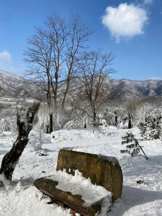 A train to the snow country! It seems to come from a fairy tale