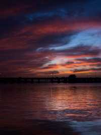 🌅深圳前海石公園，日落晚霞與火燒雲的絕美交響曲🌅