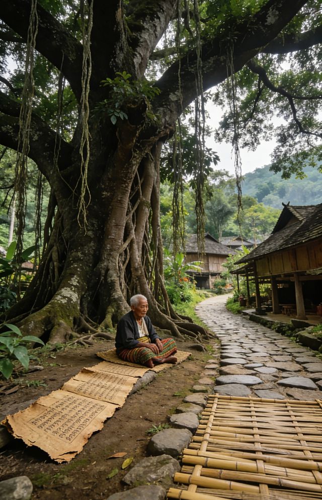 茶王古樹下抄經
