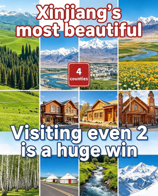 4 hidden gem counties in Xinjiang | self-driving loop guide, covering grasslands, snowy mountains, and exotic small towns all in one
