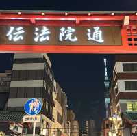 【東京】夜遅くの浅草寺さんぼ