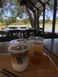 aesthetic cafe by the lake in sepang